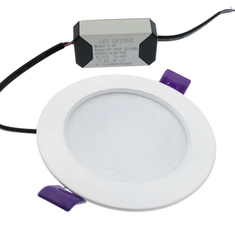 

Ultra thin LED down light 5W LED ceiling recessed grid down light slim round panel light round spot lamp 4-7W