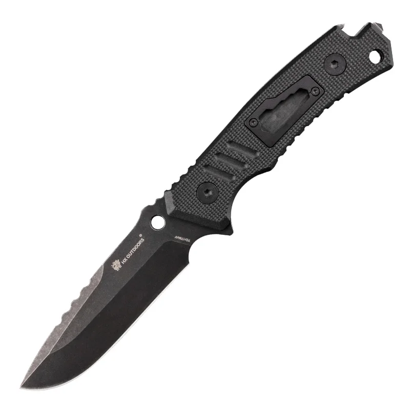 HX OUTDOORS Infantry Camping Knife,High Hardness Straight Knives Hunting Rescue tool Essential tools for self-defense Favorites - Цвет: D