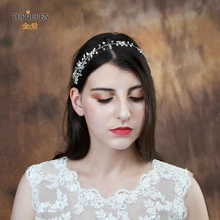TOPQUEEN HP142 свадебный обруч для волос со стразами Hairwear аксессуары для волос головное украшение ручной работы Кристальное оголовье с бисером для невесты