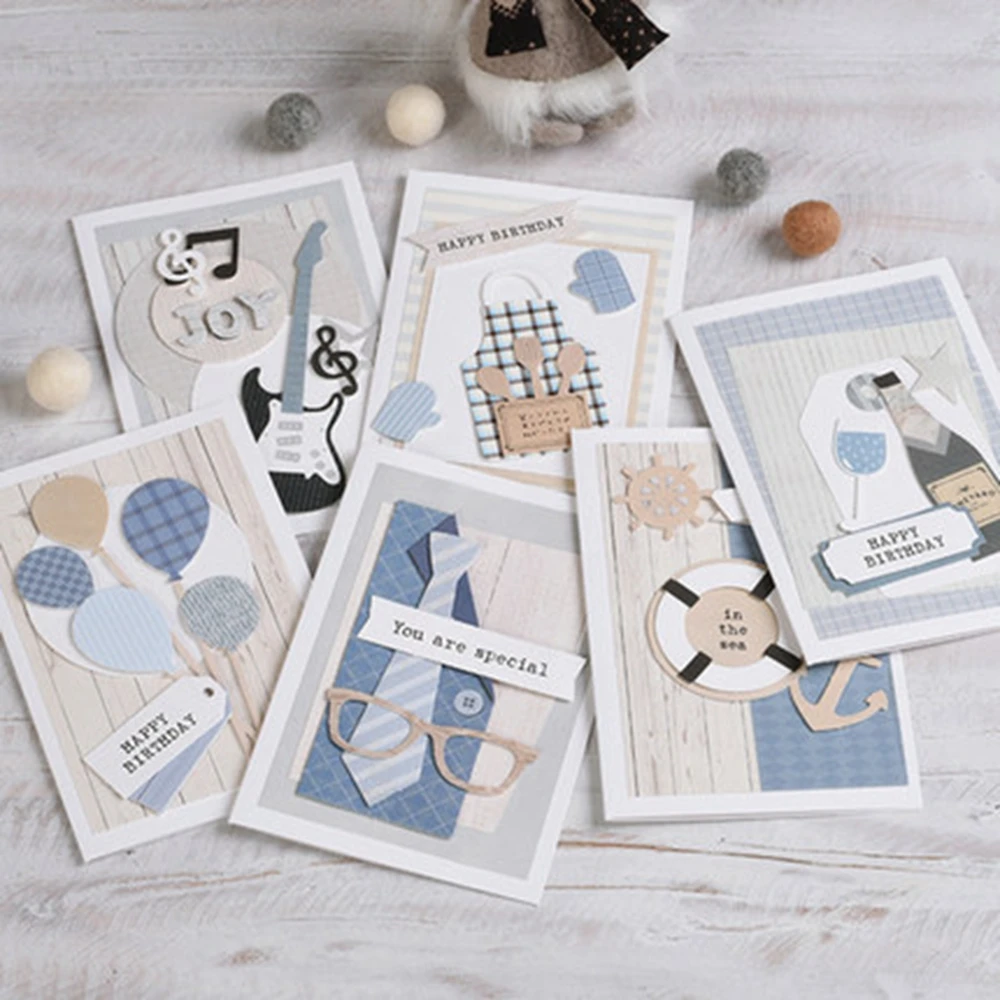 us $10.44 5% off|diy nautical blank card kit for father's day gift 6  birthday cards with envelopes for man|cards & invitations| - aliexpress
