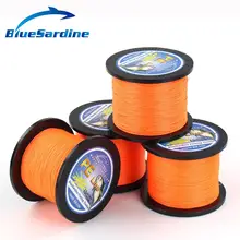 BlueSardine 500 м многонитевая плетеная рыболовная леска, PE плетеная леска, рыболовные снасти, оранжевые провода