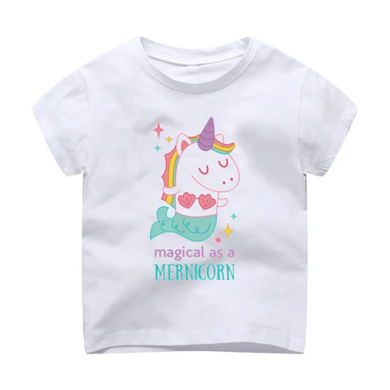 

T-Shirt Children Modal Printing Kids Clothes Short Sleeves t shirt tshirt mermaided Harajuku Style kawaii