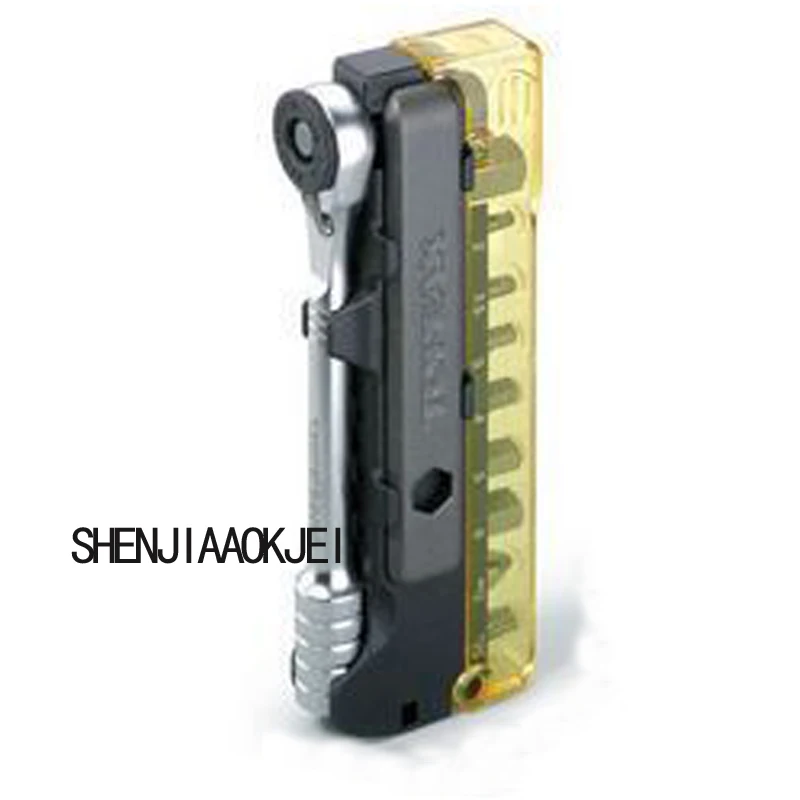 1pc Ratchet socket wrench toolset Maintenance tools TT2521 Multifunction tire pry bar Portable mini tool set Easy use tool 