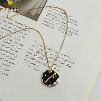 

Flyleaf Star Sea Vows Couple Gold Chain Necklaces & Pendants Real 925 Sterling Silver Necklace For Women Fashion Fine Jewelry