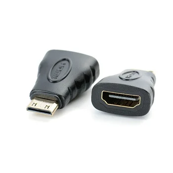

50pcs/lot Mini HDMI Male To HDMI Female Adapter Converter Connector For Tablet PC TV