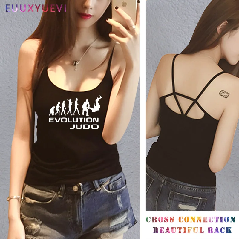 

Evolution Of Judo Funny Adult PRINTED women girl lady BIRTHDAY beautiful back vest Shirt Tee tanks camis tank top free shipping