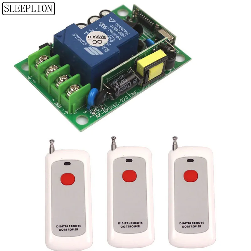 3000W 220V 30A 1CH Relay RF Remote Control ON OFF Universal 100M Remote Control Relay ON OFF Module 250V 220V 110V 85V (6)