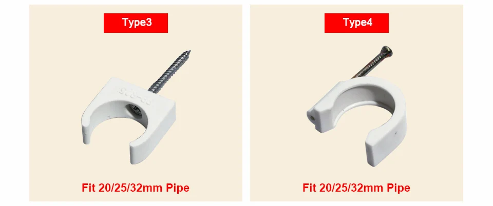 4 шт водопровод зажим для 20/25/32 мм трубы PPR хомуты для труб 1/2 ''3/4'' 1''Drain зажим для трубы