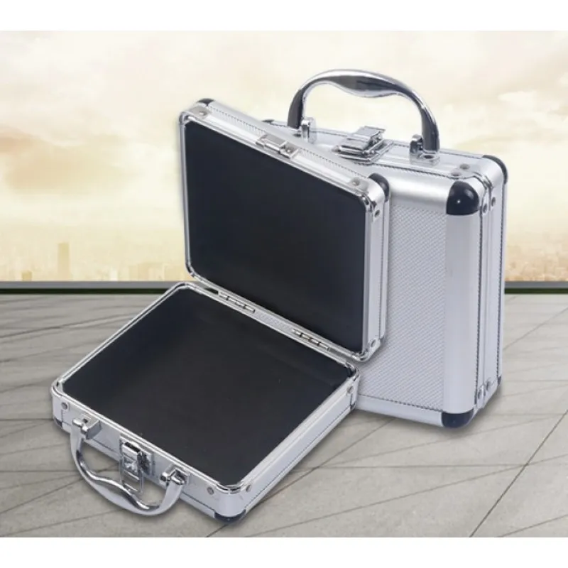 

Portable Small suitcase Storage Case Aluminum alloy Tool Box with Sponge Lining Impact resistant safety case 170x160x70MM