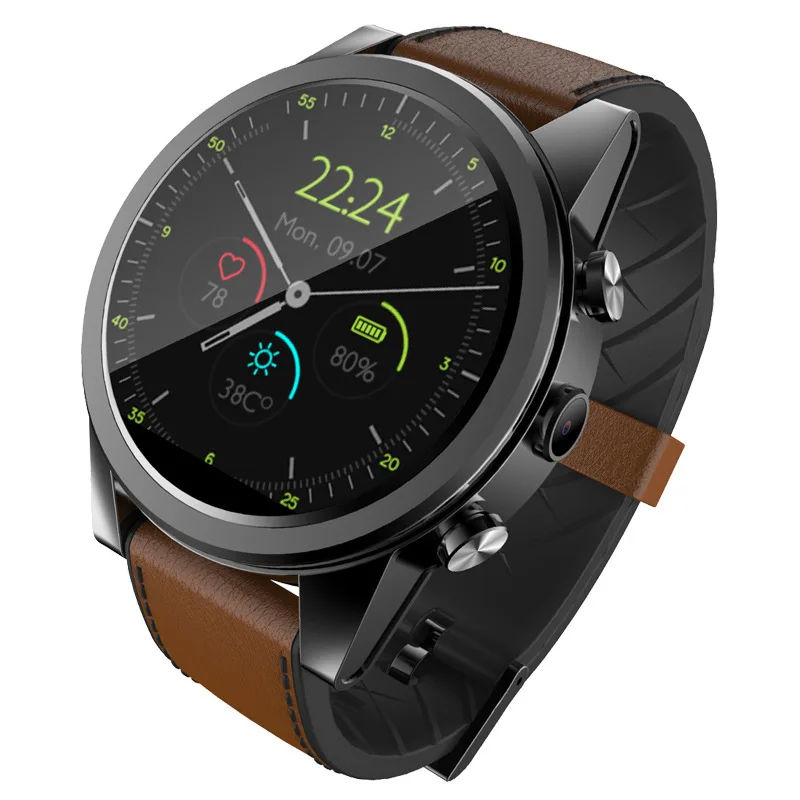 696X360 Android Смарт-часы 1+ 16 Гб/3+ 32 Гб 1," Круглый WiFi gps сим-карта 4G Smartwatch телефон Спорт монитор сердечного ритма камера