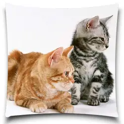 Два кошек, которые близко друг к другу наволочка Рождественский подарок Офис наклейка/домашний текстиль подарок наволочка Размер 5 9 стилей