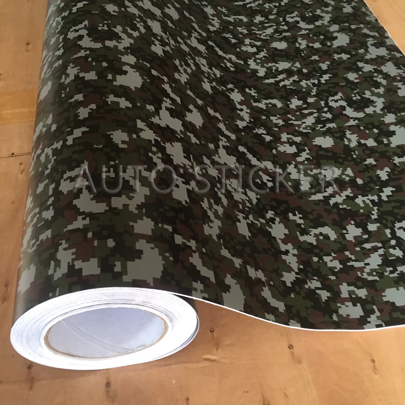 army green digital camo vinyl car wrap 7