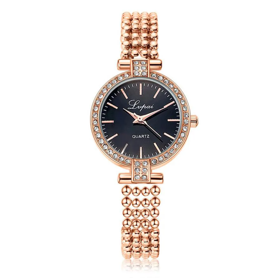 Модные женские часы с циферблатом кварцевые наручные часы роскошные женские часы с бретель со стразами простые часы Relogio Feminino@ 50 - Цвет: Gold
