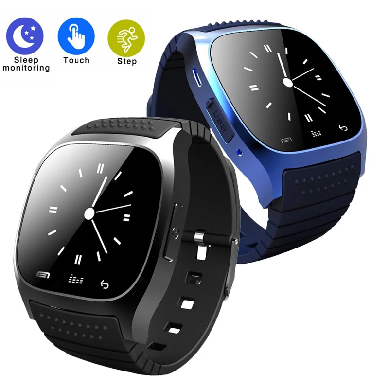2018 Smart font b Watch b font M26 Woman Men Bluetooth Altimeter Stopwatch Smartwatch Sync Music