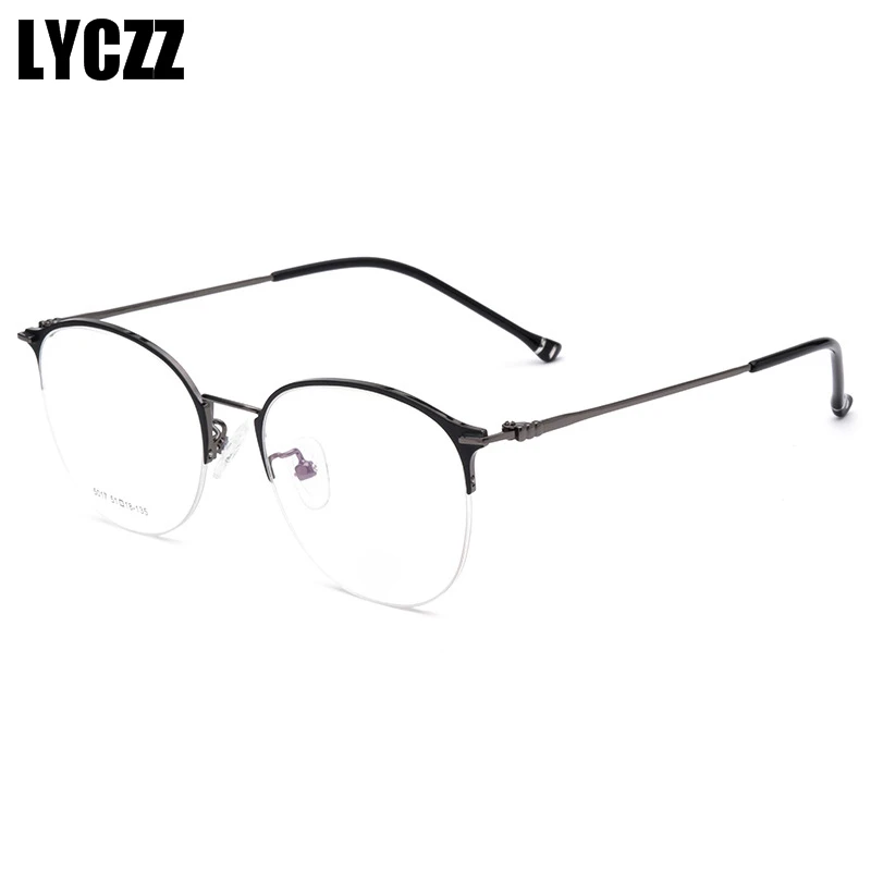LYCZZ 2019 Металл Круглый оптический кросс Для женщин мужчин винтажная оправа для