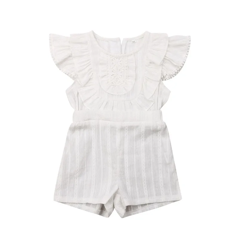 girls white playsuit
