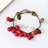L030 – Bracelet en forme de cerise rouge pour femmes, nouvelle mode, Vintage, mignon, bijoux, cadeau ► Photo 3/5