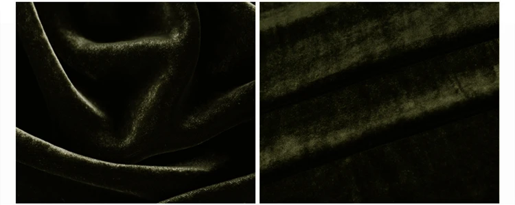 1 метр шелковая велюровая ткань для шитья бархатная ткань однотонная ткань элегантная telas жир четверти стеганая для лоскутного шитья ширина 55 дюймов - Цвет: 22 army green
