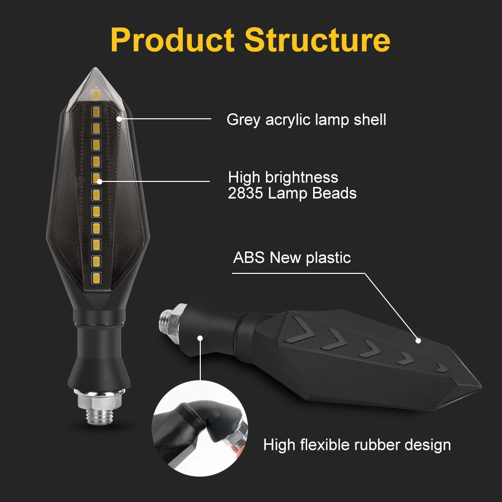 2 шт., универсальный светильник для мотоцикла, поворотники, светодиодные индикаторы, мигалка, мигалка, мигающий стоп-сигнал для мотоцикла, мотоцикла, мотоцикла
