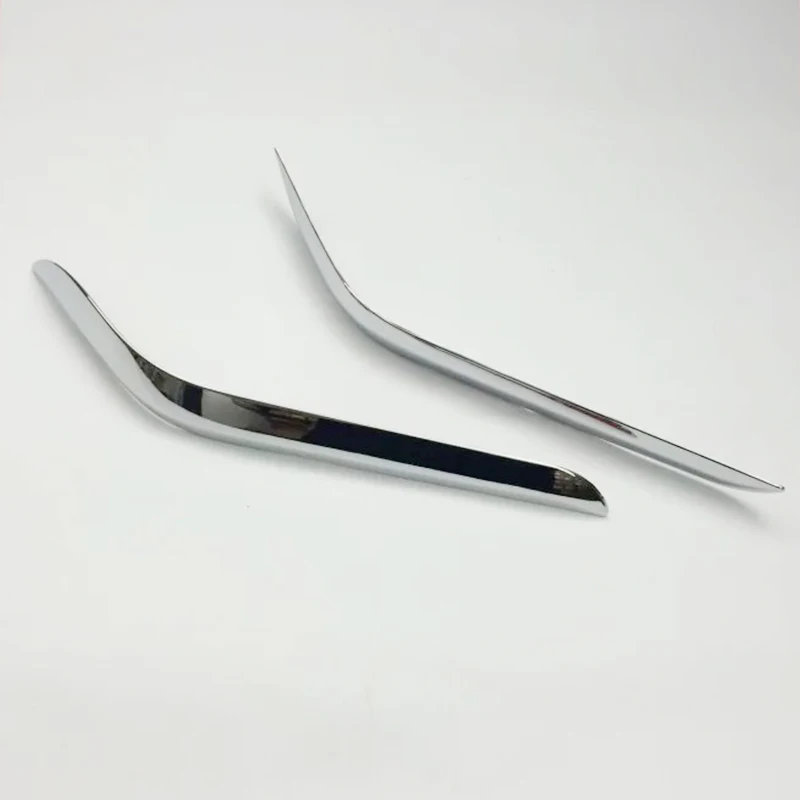 For Toyota Land Cruiser Prado LC150 FJ150 Accessories 2014 2015 2016 2017 ABS Chromed Front Bumper Guard Cover Trim Sticker 2pcs