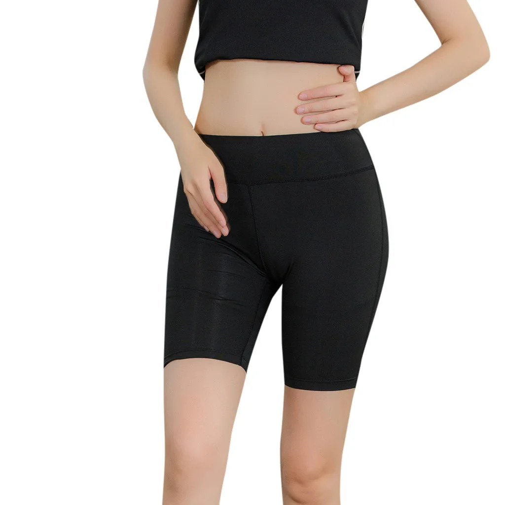 

CHAMSGEND Women's Luminous Yoga Shorts Quick-drying Fitness Shorts Sports Running Tight Yoga Five-point Shorts Ladies Gym