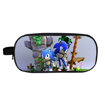 

Super Mario Bros Pencil Holder Sonic Children School Case Bag Kids Cartoon Bag Boys Girls Purse Wallet Gifts