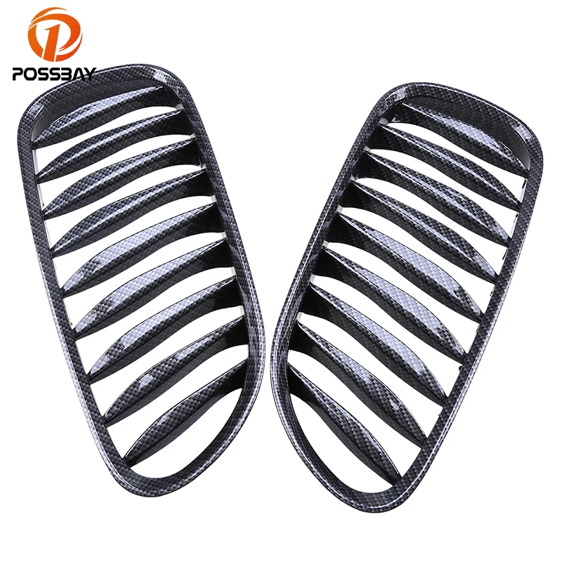 

POSSBAY Front Center Wide Kidney Hood Grilles Grill Imitation Carbon Fiber for BMW Z4 M Roadster E85 2.0i/2.2i/2.5i 2006-2008