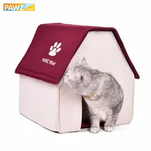 Pawz Road домашняя будка для собаки кровать Лежанка для собаки мягкие Повседневные Товары для домашних животных кошки собаки домашняя форма красный зеленый