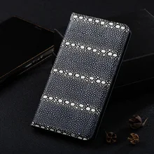 Жемчужина Рыбы Текстуры Магнит Стенд Откидная Крышка Для Meizu MX2 MX3 MX4 MX5 MX6 Коровьей Натуральной Кожи Мобильный Телефон Case + Бесплатная подарки