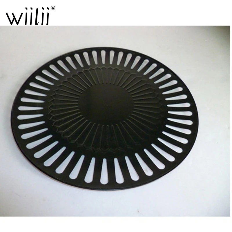 Non-stick Smokeless Barbecue Grill Round Pan Grills For Outdoor BBQ Meat Tools Easily Cleaned BBQ Accessories