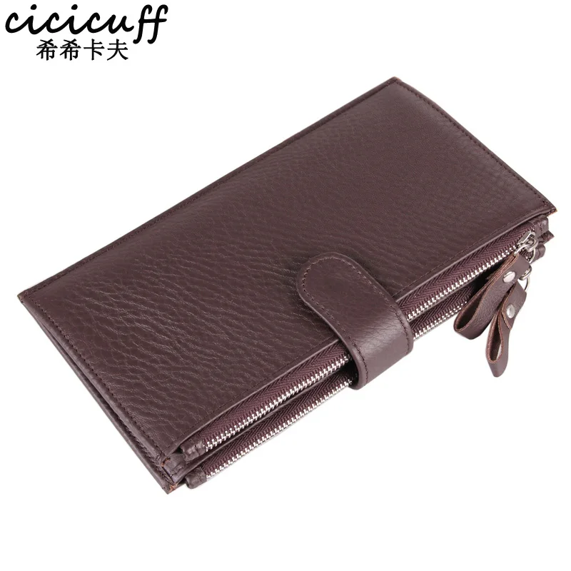 

CICICUFF Casual Long Wallet 100% Genuine Leather Men Women Credit Card ID Holder Holders Wallet Wallets Driving License Case