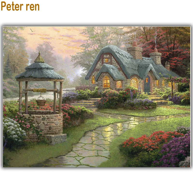 

Diy diamond painting square drill rhinestone pasted painting cross stitch masonry rhinestone painting crafts Needlework 40x30cm