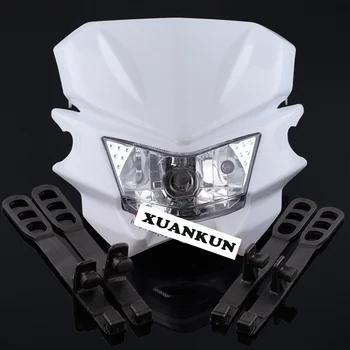 

XUANKUN Modification Of The New KLX Off-Road Motorcycle Face Golfer Face Lamp Hood H4 Lamp Ghost Face Lamp