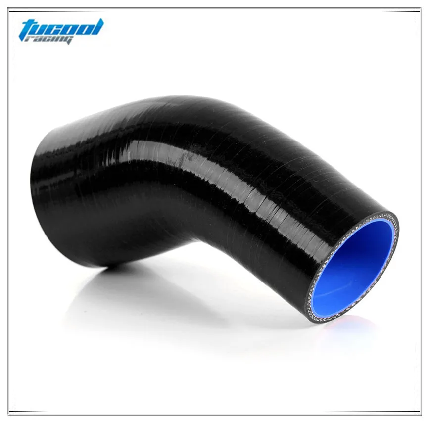 3.23&quot - 3.54&quot 45 Degree 80mm 90mm Silicone Reducer Elbow Hose Pipe |