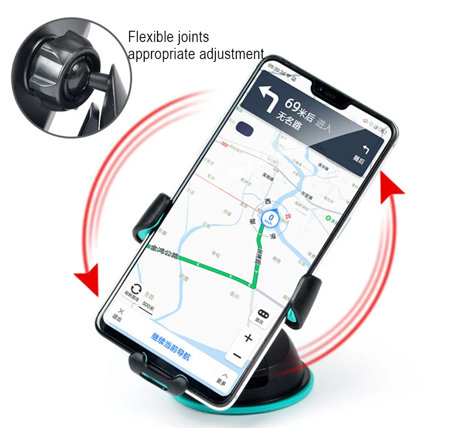 !ACCEZZ ABS Adjustable Car Air Vent Mount Phones Bracket For iPhone 7 8 Plus X Samsung Universal Mobile Auto Phone Holder Stand (6)
