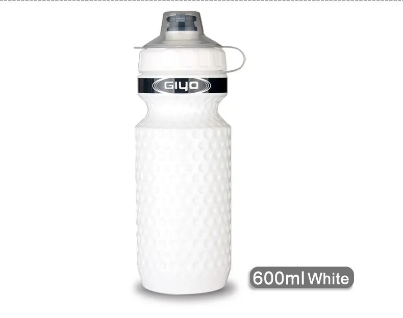 Giyo 600 мл, велосипедные бутылки для воды для велоспорта, велосипедные бутылки для воды со Кемпинг походная фляга Спорт на открытом воздухе чашки чайник Waterbottle - Цвет: White GIYO W-01