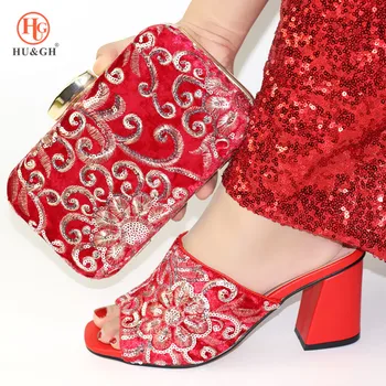 

Italian Shoes and Bags To Match Shoes with Bag Decorated with Rhinestone Shoes and Bag Set African Sets 2019 Party Shoe and Bag