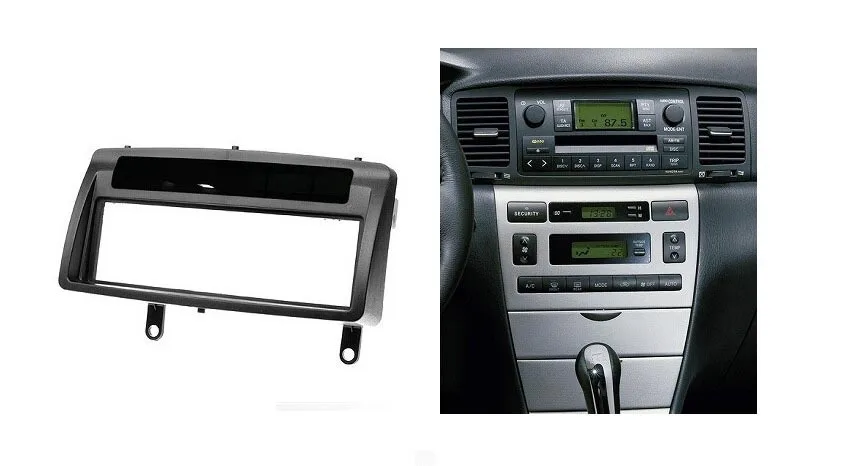 

Din Audio Fascia for TOYOTA Corolla w/pocket Headunit Radio CD GPS DVD Stereo CD Panel Dash Mount Installation Trim Kit Frame