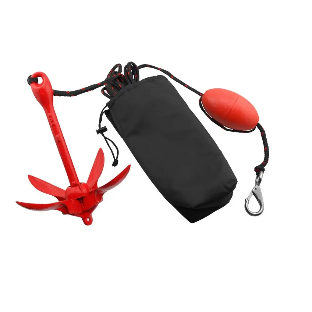 1.5kg  Folding Anchor Corrosion Resistant Stainless Steel Buoy Rope Kit for Boat Kayak Canoe Fishing Jet Ski