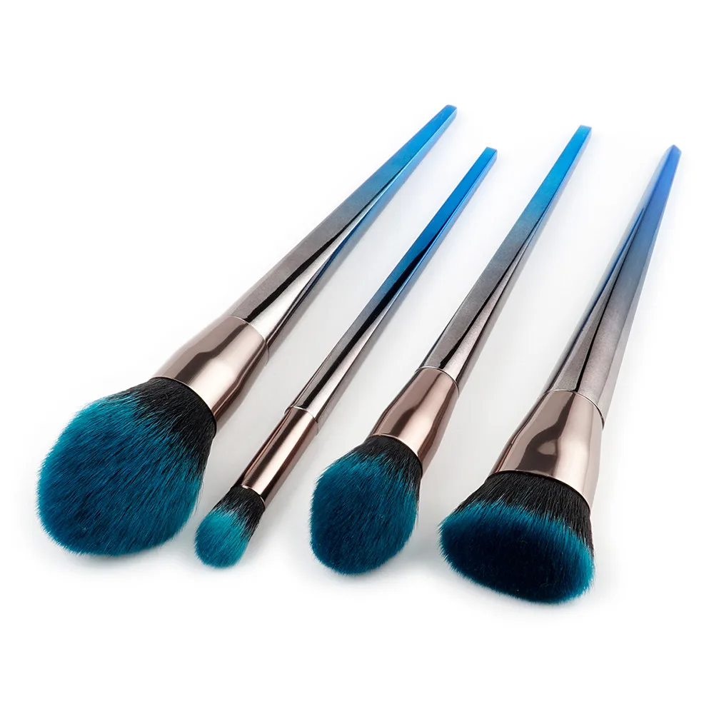 

New 4Pcs Diamond Makeup Brush Set Big Fish Tail Foundation Powder Brushs Makeup Brushes Set Professional brochas maquillaje 40*
