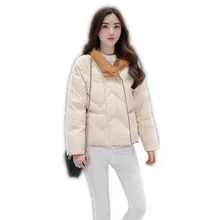 Милая женская одежда для осени и зимы, теплый зимний женский пуховик с белым утиным пухом, женские зимние куртки больших размеров с отворотом
