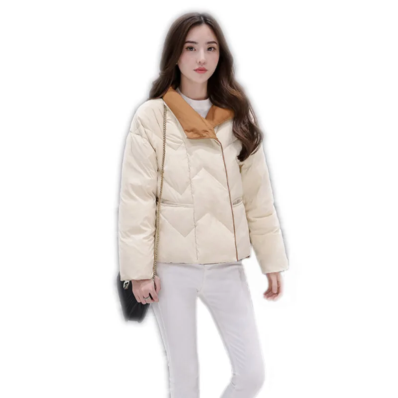 Dame khaki Veste black Taille Hiver D'hiver Duvet Revers De bean Beige Porter Paste Du Douce Le Femmes L'automne Canard Pour Grande Approprié Blanc Chaud Vestes Vers Bas STqSwpr