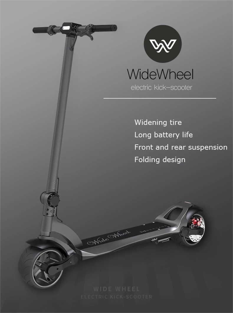 Perfect Wide wheel electric scooter 48V lithium battery 500w power 45km/h motor fold electric escooter double drive shock scooter 0