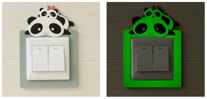 

8.6 cm glow in the dark power switch cover case socket protection case switch sticker