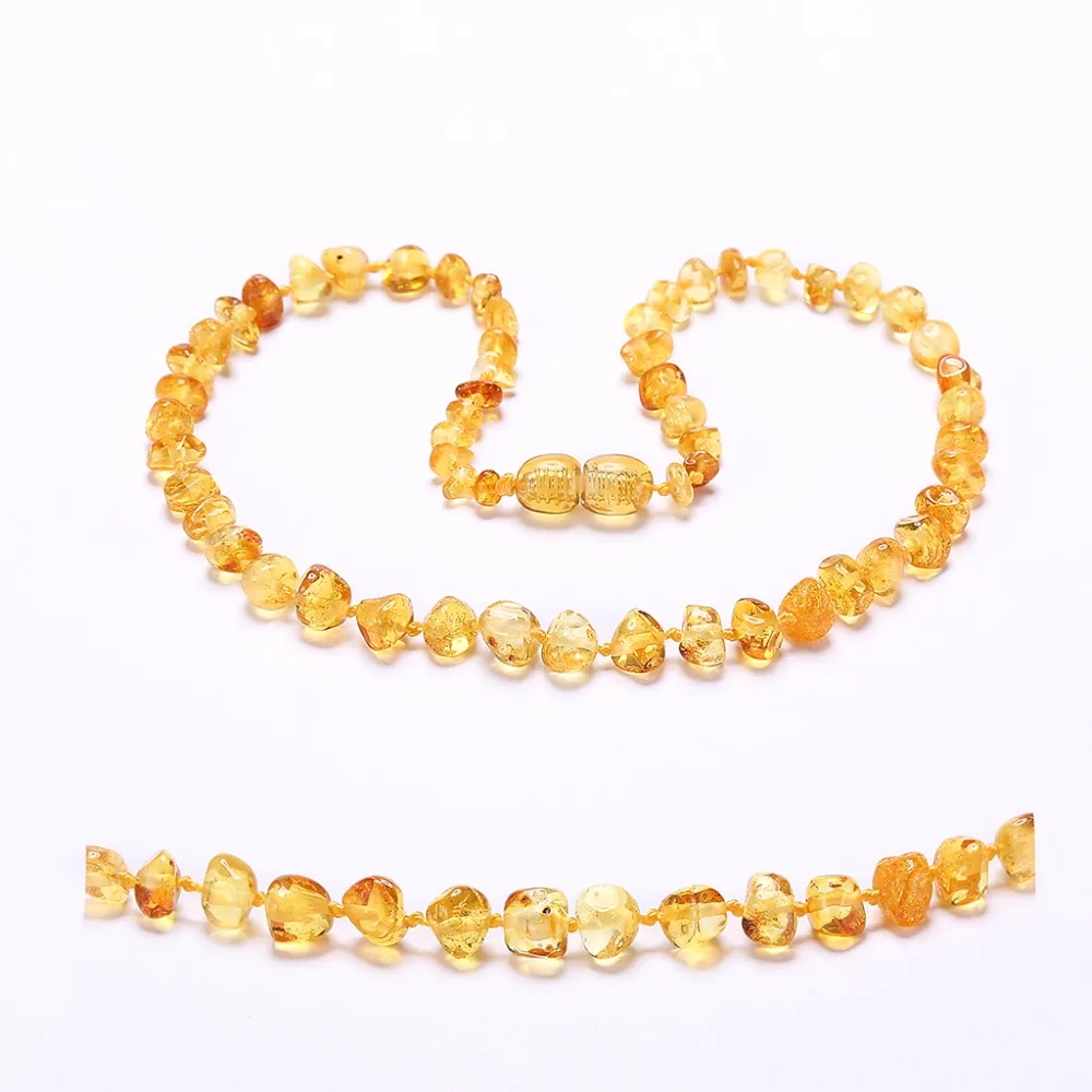 spesifikasi Kalung Baltic Amber Gelang untuk Bayi (LEMON)  Buatan Tangan Di Lituania Lab Diuji Otentik 3 Ukuran