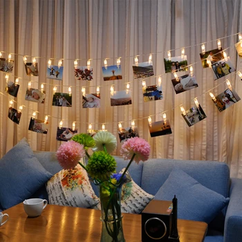 

Clip LED Photo Wall String Colorful Flash Light Bedroom Decoration
