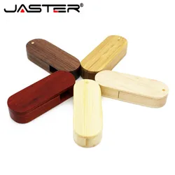 JASTER – clé USB 2.0 rotative en bois avec Logo gratuit, support à mémoire de 4GB 8GB 16GB 32GB 64GB, livraison gratuite 