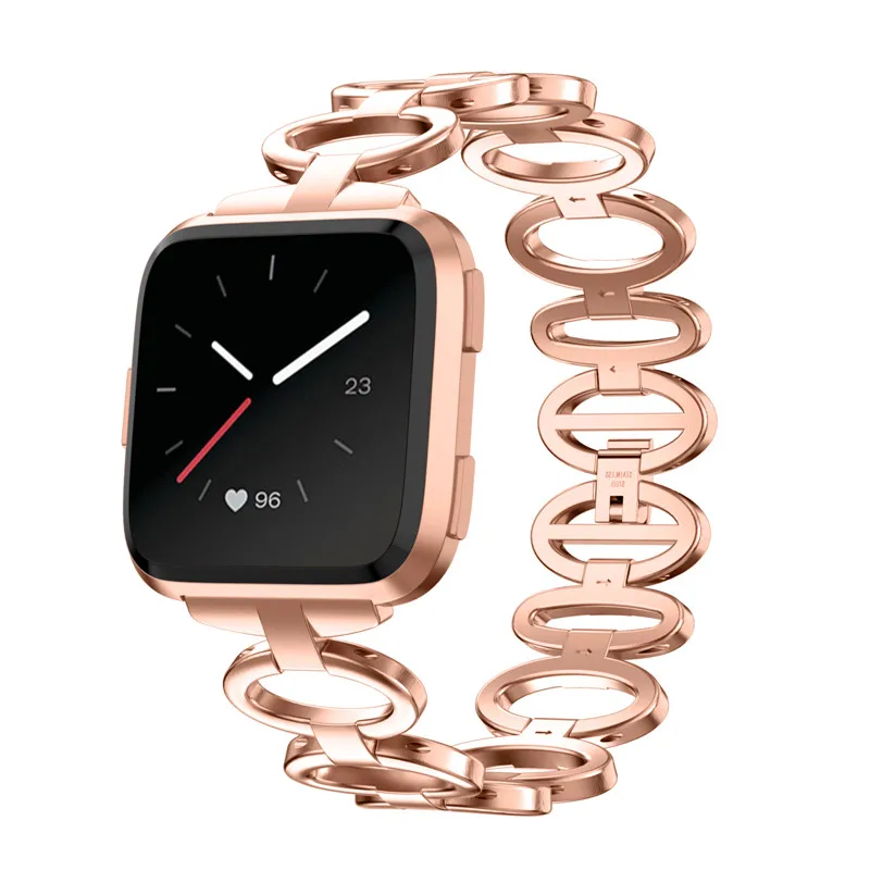 

Replacment Bracelet For Fitbit Versa Strap Stainless Steel Rose Gold Metal Buckle Strap For Fitbit Versa Band Wristband