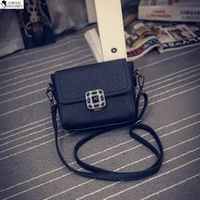 HANSOMFY Wholesale 2015 New Winter Fashion Retro Texture Plum Square Lock Shoulder Bag Messenger Bag