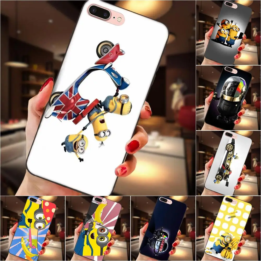 Мотоцикл Миньоны для huawei Честь mate Note 6s 8 9 10 20 Lite Play Pro P smart Coque чехол телефона черный